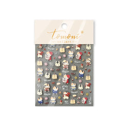 Sweater Glovesvacuum Cup Milk Fallen Leaves Kitten Adhesive Nail Art Stickers Warm Suitpinecone Kitchenware Cat Manicure Decals (ONLINE ORDER ONLY)