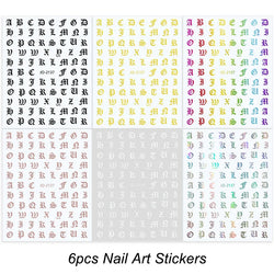 6pcs Gradient French Line Manicure Nail Art Stickers Self-Adhesive Decals Design Nail Tips Guides Decorations Stencil Manicure (Online Order Only)