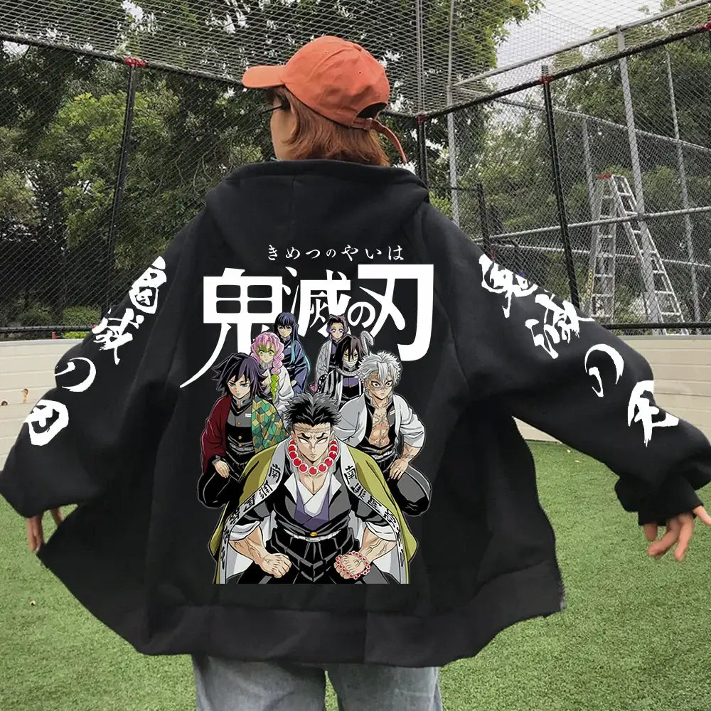 Demon Slayer Zipper Hoodie 2025 Harajuku Sweatshirt (ONLINE ORDER ONLY)
