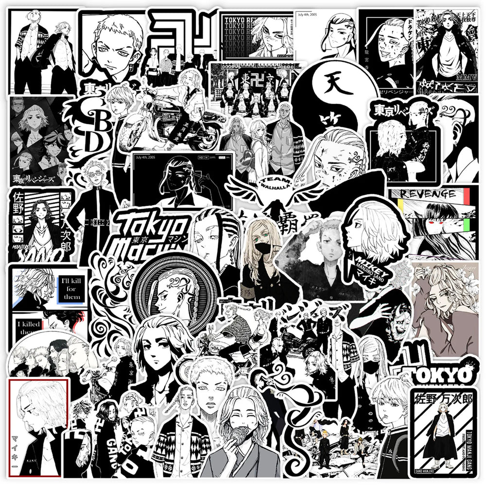 50pcs Tokyo Revengers Anime Stickers for Wall and Room Decoration (Online Order Only)