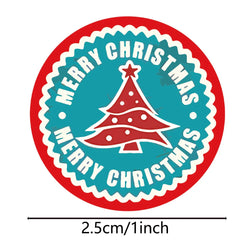100-500Pcs New 1 Inch Christmas Theme Seal Labels Stickers For DIY Gift Baking Package Envelope Stationery Decoration (ONLINE ORDER ONLY)