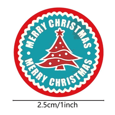 100-500Pcs New 1 Inch Christmas Theme Seal Labels Stickers For DIY Gift Baking Package Envelope Stationery Decoration (ONLINE ORDER ONLY)
