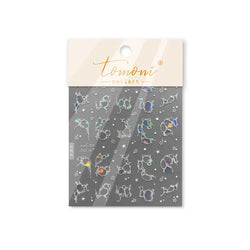 Summer Beach Ocean Water Ripples Flash Star Shell Starfish Conch Seasnail Soft Relief Decoration Nail Art Sticker Manicure Decal (ONLINE ORDER ONLY)