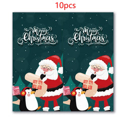 10-50pcs Merry Christmas Stickers 5*10cm Red Christmas Gift Decor Seal Stickers Cute Santa Stickers Stationery Supplies (ONLINE ORDER ONLY)