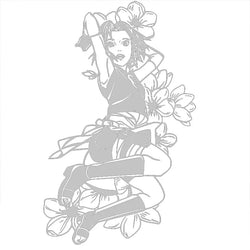 Anime Large Pattern Car Sticker Japanese Anime Cherry Blossom Decoration Window Side Auto Parts Girl Vinyl Decals (ONLINE ORDER ONLY)