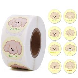 500pcs/Roll Cartoon Animal Stickers Anime Round Seal Diy Laptop Decals Stickers Cute Book Children Reward Kids Toy Gift (ONLINE ORDER ONLY)