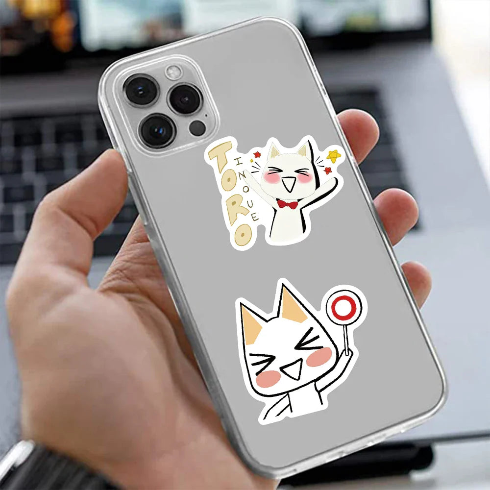 50Pcs Inoue Toro Cat Stickers Funny Kawaii Cartoon Cute Meme Sticker Vinyl Waterproof Graffiti Decal for Laptop Phone Guitar (ONLINE ORDER ONLY)