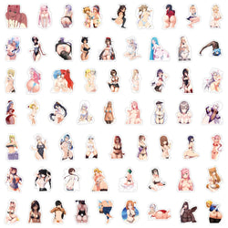10/30/60/120PCS Sexy Girl Cartoon Hentai Stickers Anime Waifu Graffiti DIY Laptop Phone Cup Car Bike Skateboard Guitar Decals (ONLINE ORDER ONLY)