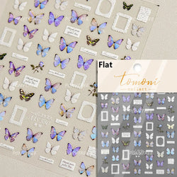 Retro European Flower Frame Gypsophila Bouquet Garden Charming Tulip Lavender Daisy Delicate Nail Art Stickers Manicure Decals (ONLINE ORDER ONLY)