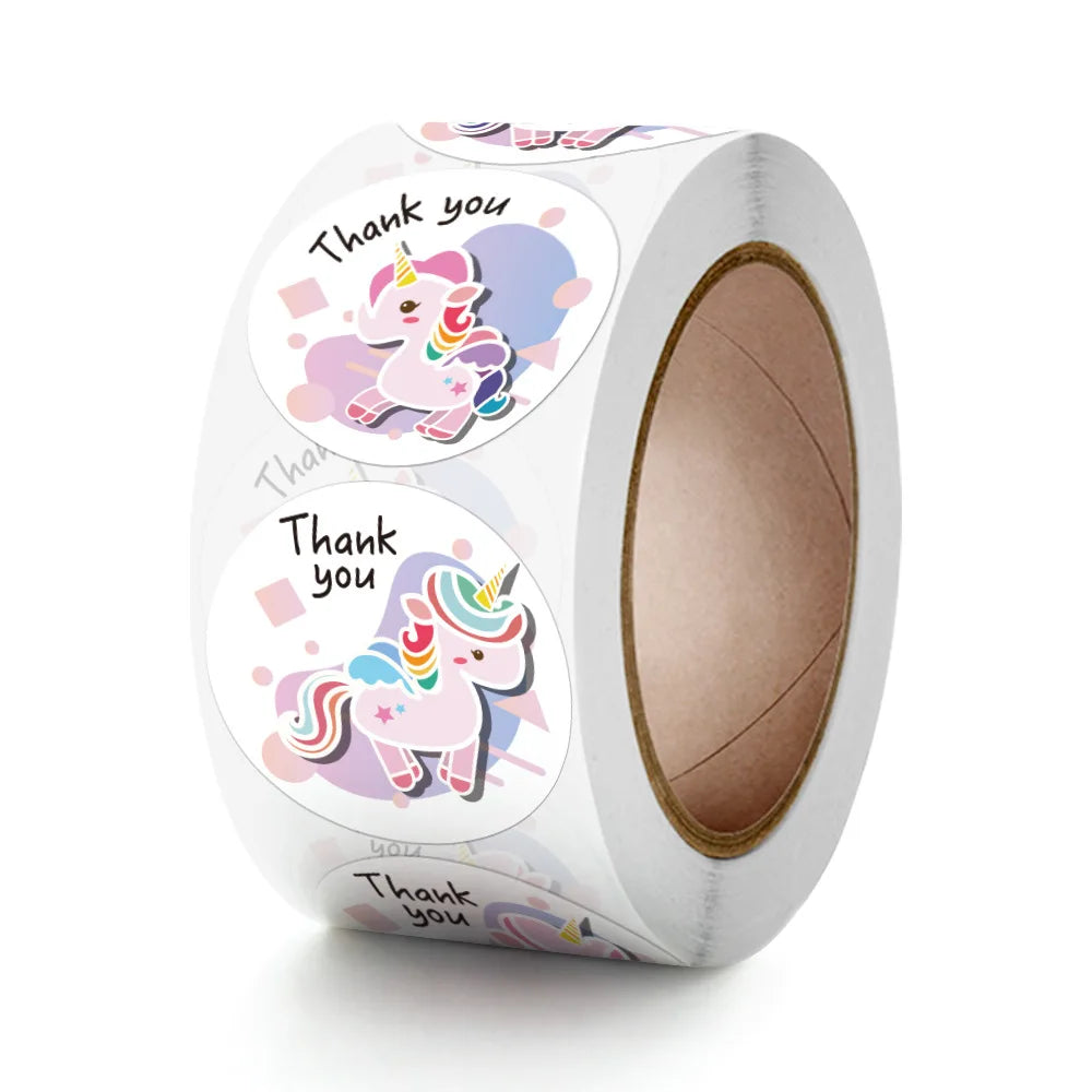 50-500pcs Cute Cartoon Animal Decoration Sticker Cake Label Birthday Wedding Party Sticker Envelope Office Stationery Kids Gift (ONLINE ORDER ONLY)