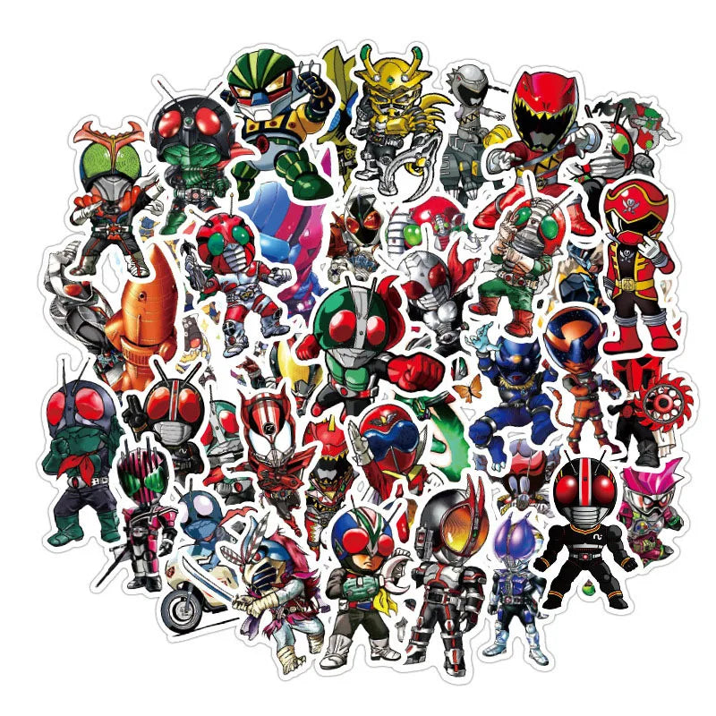 Kamen Rider Sticker Pack: 50pcs for Luggage, Phone, Laptop, Car, Scooter, Fridge (ONLINE ORDER ONLY)
