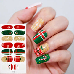 14Tips Solid Color Stickers Nail Art Supplies European & American Simple Decals Oil Film Decals Press on Nails Stickers Designer (ONLINE ORDER ONLY)