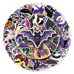 50Pcs Bat Series Cartoon Waterproof Vinyl Stickers for Skateboard Snowboard (Online Order Only)