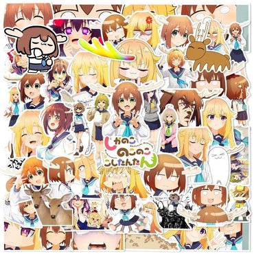 50pcs Shikanoiko Anime Stickers for Luggage, Phone, Laptop, Scooter, Refrigerator (Online Order Only)