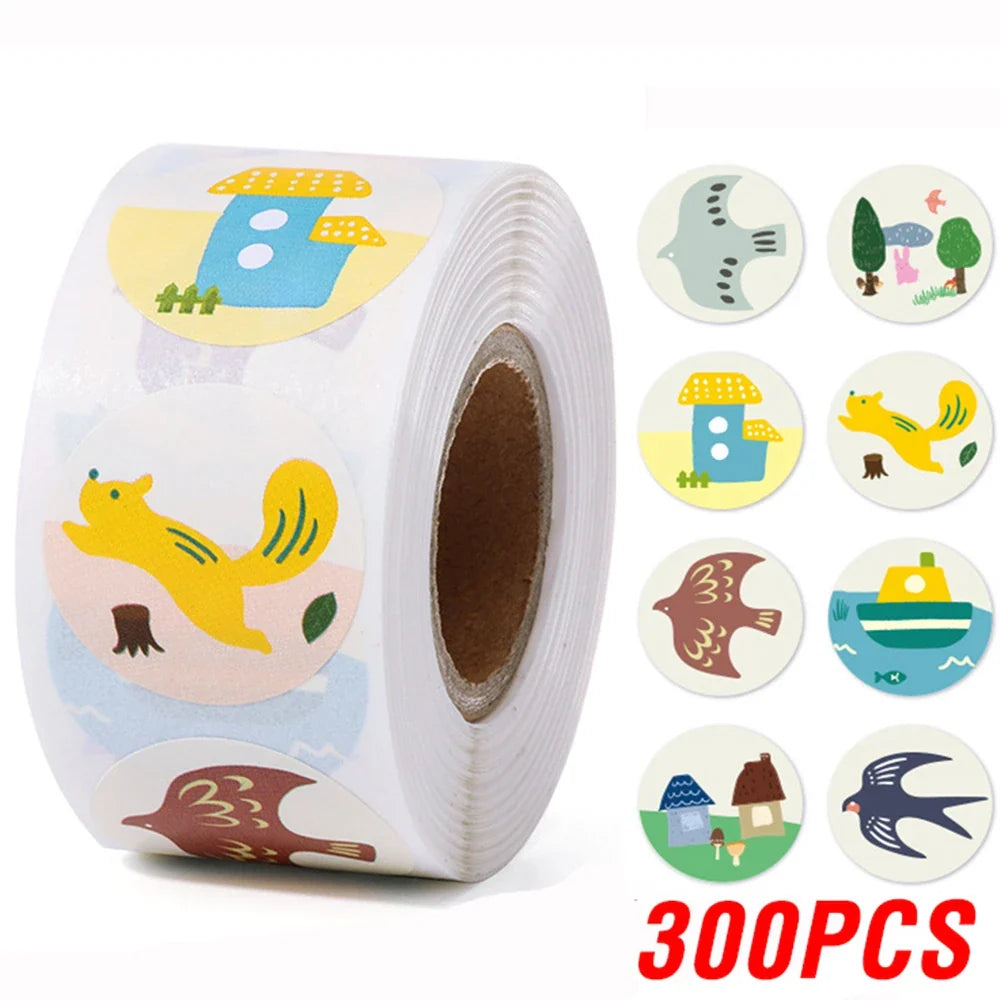 100-500pcs Reward Stickers Teachers Encourage Labels for Kid Motivational Stickers Cute Animals for Students Stationery Labels (ONLINE ORDER ONLY)