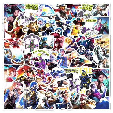50pcs Cartoon Duel Graffiti Stickers for Laptop, Phone, Suitcase, Water Cup, Stationery, Refrigerator (ONLINE ORDER ONLY)