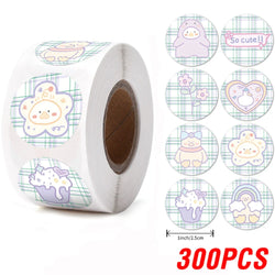 100-500pcs Round Cartoon Toys Animal stickers for kids Teacher Reward Encourage Sticker Office Stationery for Children 1inch (ONLINE ORDER ONLY)