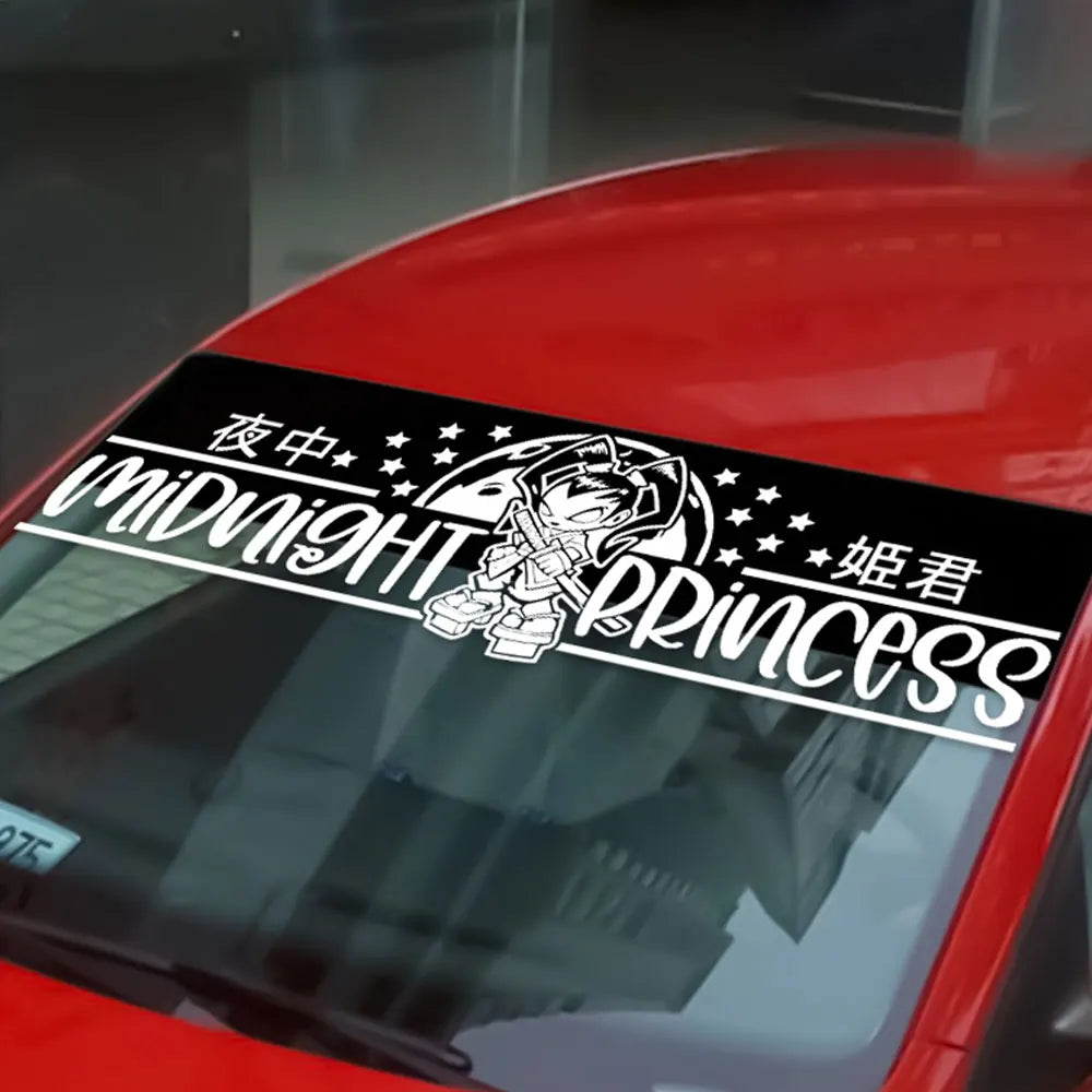 Anime Sticker JDM Car Windshield Banner Car Sticker External Accessories Competition Sports Style Waterproof Vinyl Decals (ONLINE ORDER ONLY)