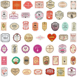 10/50Pcs Funny Vintage Halloween Valentine's Day Love Potion Label Sticker Packs (Online Order Only)