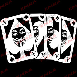 Playing Card for Car Sticker Decoration Rear Windshield Outdoor Stickers External Accessories Waterproof Vinyl Decals (ONLINE ORDER ONLY)