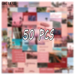 California Streets Pink Scenery Stickers - 10/30/50PCS Skateboard Laptop Decals (ONLINE ORDER ONLY)