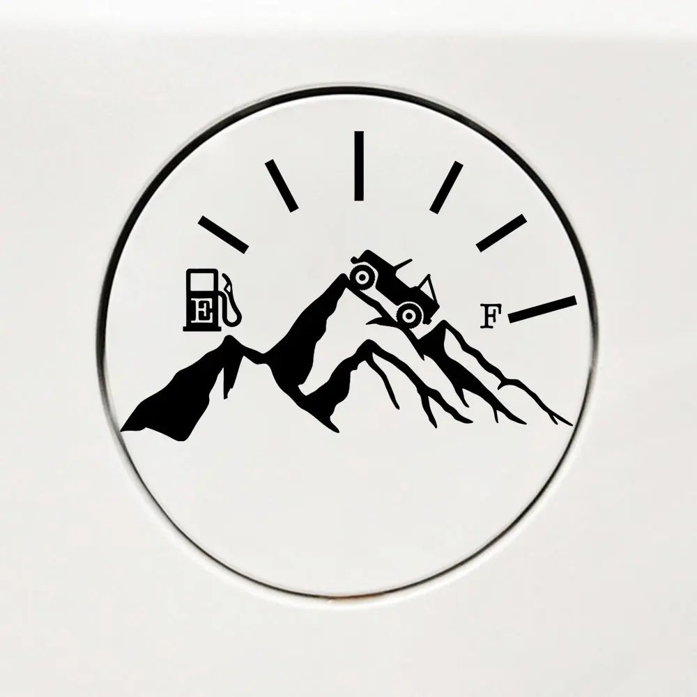 Truck Fuel Mountain Full Gas Gauge Sticker for Car Fuel Tank Cap Door Decoration Automotive Supplies Stickers PVC Vinyl Decals (ONLINE ORDER ONLY)