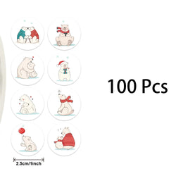 100-500 Pcs New Cartoon Animals Stickers Sealing Labels for Teacher Kids Child Stationery Thank You Business Inch 2.5cm Kawaii (ONLINE ORDER ONLY)
