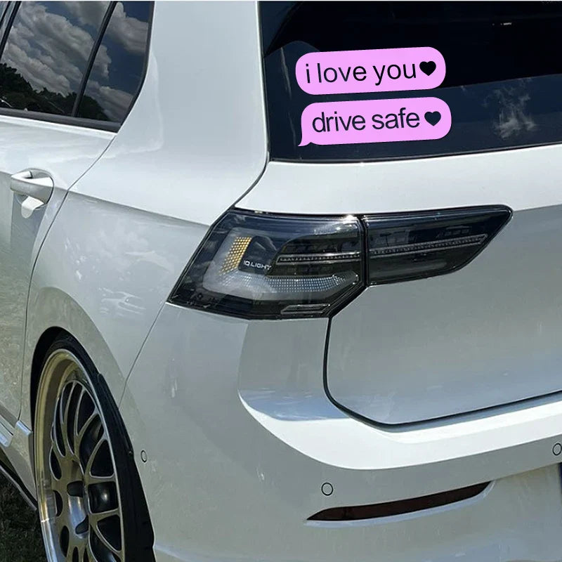 "drive safe"stickers,creative&funny High Quality And Durable Automobiles Exterior Accessories Self-adhesive Decals (ONLINE ORDER ONLY)