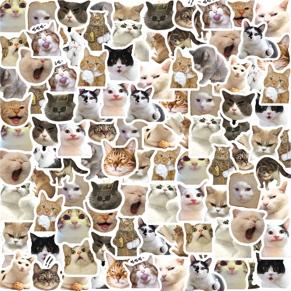 46pcs/Bag,Cat Stickers,Be for Suitcase Skateboard Luggage Laptop Phone Diy Sticke Decoration Stationery School Supplies Toys (Online Order Only)