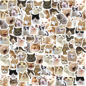 46pcs/Bag,Cat Stickers,Be for Suitcase Skateboard Luggage Laptop Phone Diy Sticke Decoration Stationery School Supplies Toys (Online Order Only)