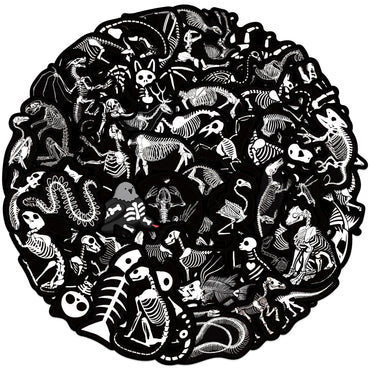 10/56pcs Funny Dark Electric Shock Animals Skeleton Skull Stickers Motorcycle Luggage Guitar Skateboard Waterproof Cool Sticker (ONLINE ORDER ONLY)