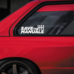 "SAVE THE MANUALS"Stickers,High Quality And Durable Automobiles Exterior Accessories Self-adhesive Decals (ONLINE ORDER ONLY)