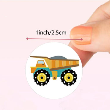 100-500pcs Reward Construction Vehicle Stickers School Students Child Teacher Cartoon Cute Encouraging Sticker Stationery (Online Order Only)