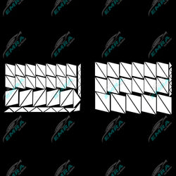 102PCS Angular Shape Sticker For Car Accessories Decoration Side Camouflage Kit Wrap Camo Tuning Styling Waterproof Vinyl Decals (ONLINE ORDER ONLY)