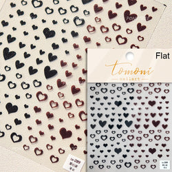 Graffiti Line Love Heart Cool Personal Hollow Out English Letter Y2k Self Adhesive Nail Art Decorations Sticker Manicure Decals (ONLINE ORDER ONLY)