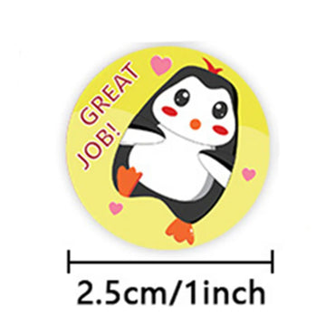 100-500pcs Round Cartoon Toys Animal stickers for kids Teacher Reward Encourage Sticker Office Stationery for children (ONLINE ORDER ONLY)