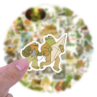 10/30/50PCS Frog and Toad Stickers Picture Book Animation Sticker Luggage Laptop Phone Guitar Car Bike Skateboard Cartoon Decals (ONLINE ORDER ONLY)