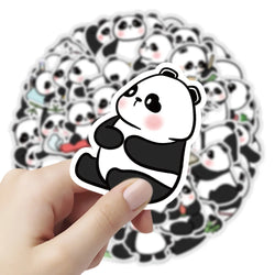 10/30/50PCS Kawaii Panda Stickers Funny Animal Cartoon Decals Waterproof Phone Notebook Helmet Stationery Kids Sticker DIY Toys (ONLINE ORDER ONLY)