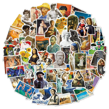 10/30/52/104pcs Art Paintings Aesthetic Stickers Motorcycle Travel Luggage Guitar Skateboard Classic Toy Cool Sticker for Kid (ONLINE ORDER ONLY)