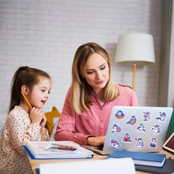 10/30/50PCS Funny Cartoon Unicorn Sticker Decals Gift DIY Phone Scrapbook Suitcase Helmet Car Classic Toys Waterproof Stickers (ONLINE ORDER ONLY)