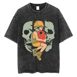Chainsaw Man Vintage T-shirt Washed Cotton Tee (ONLINE ORDER ONLY)