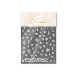 Winter Dreamy Hot Stamping Romantic White Pink Snowflakes Hexagon 3D Self Adhesive Nail Art Stickers Christmas Manicure Decals (ONLINE ORDER ONLY)