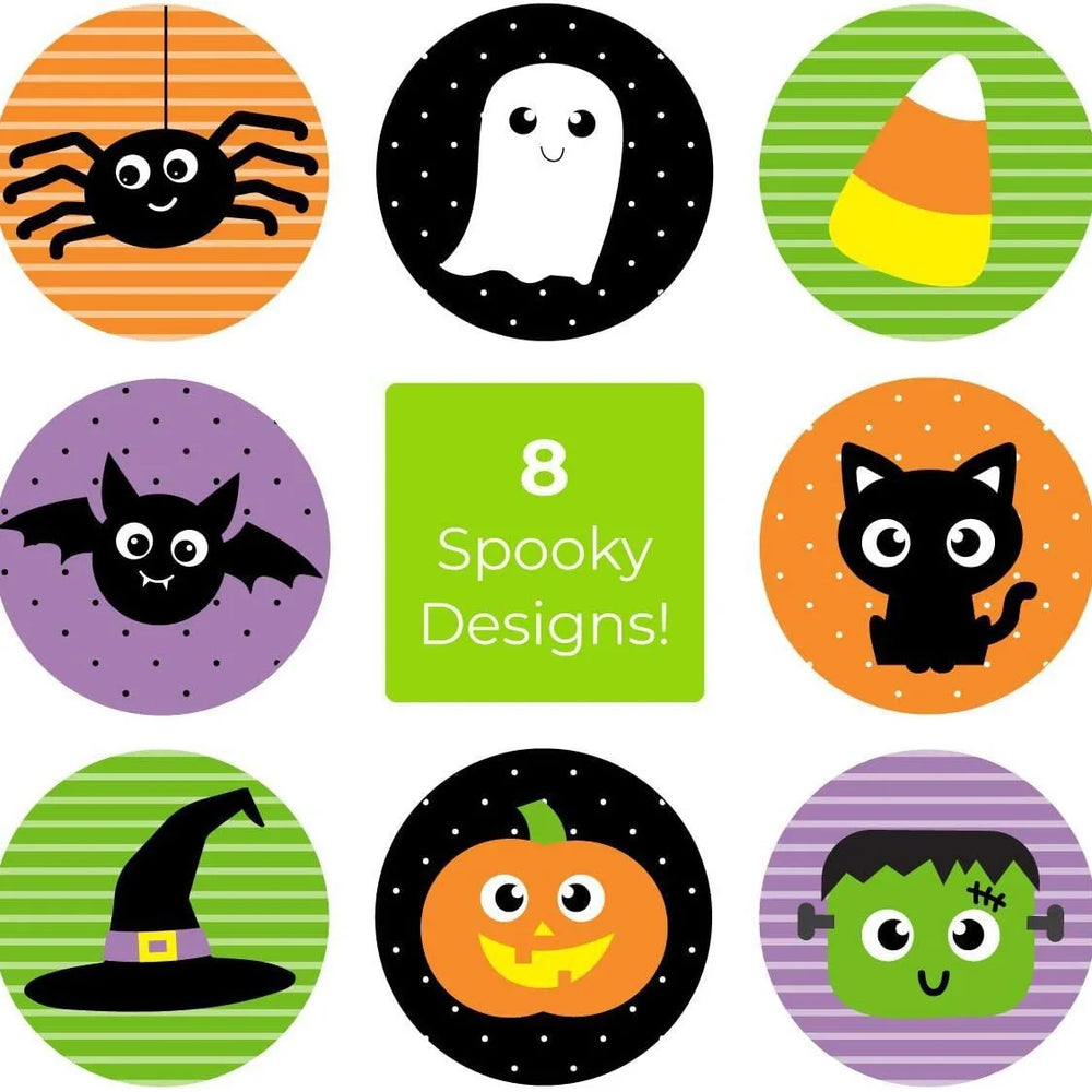 500pcs/Roll Halloween Horror Cartoon Round Sealing Stickers DIY PVC Laptop Decals Decoration Stiker Reward Gift Toys (Online Order Only)