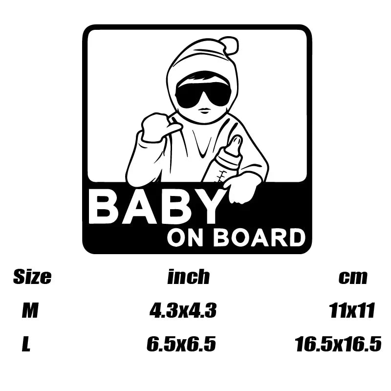 “BABY ON BOARD”Stickers，cute&funny stickers for your cars trucks and motorcycles if you have a baby！ (ONLINE ORDER ONLY)