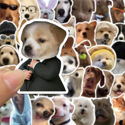 10/30/50Pcs Funny Meme Dog Waterproof Graffiti Sticker Aesthetic Decorative Luggage Laptop Phone Fridge Scrapbook Kids Stickers (ONLINE ORDER ONLY)