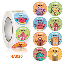 500pcs 1inch Cartoon Animal Children Sticker Label Thank You Cute Toy Game Sticker DIY Gift Sealing Label Decoration (ONLINE ORDER ONLY)