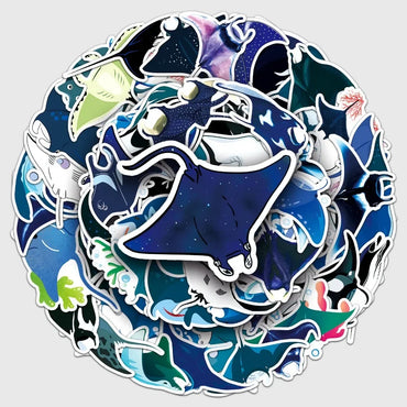 10/50Pcs Manta Rays Stickers Decal Vinyl for DIY Stationery Scrapbooking Guitar Laptop Skateboard Stickers 2024 (ONLINE ORDER ONLY)
