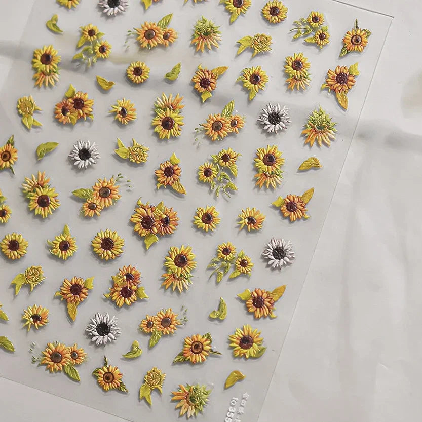 Charming Sunflower Rabbit Pumpkin Squirrel Pinecone Deciduous Produce Good Harvests Cookie Nail Art Sticker Decoration Decals (ONLINE ORDER ONLY)