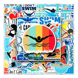 50Pcs Waterproof Cartoon Swimming Stickers Vinyl Skateboard Snowboard (Online Order Only)