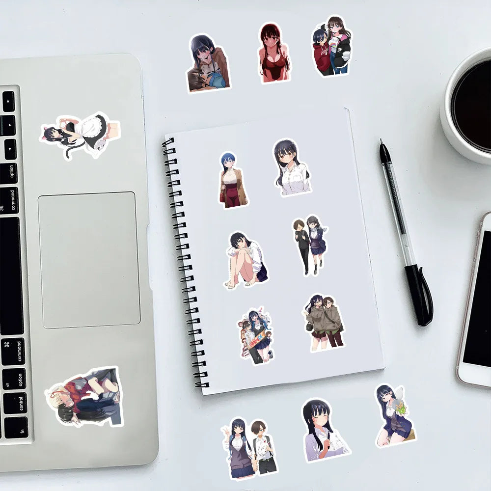 10/30/50PCS Anime The Dangers in My Heart Stickers Graffiti Waterproof Sticker Luggage Phone Notebook Guitar Cup Laptop Decals (ONLINE ORDER ONLY)
